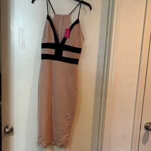 A'gaci Blush and Black Dress